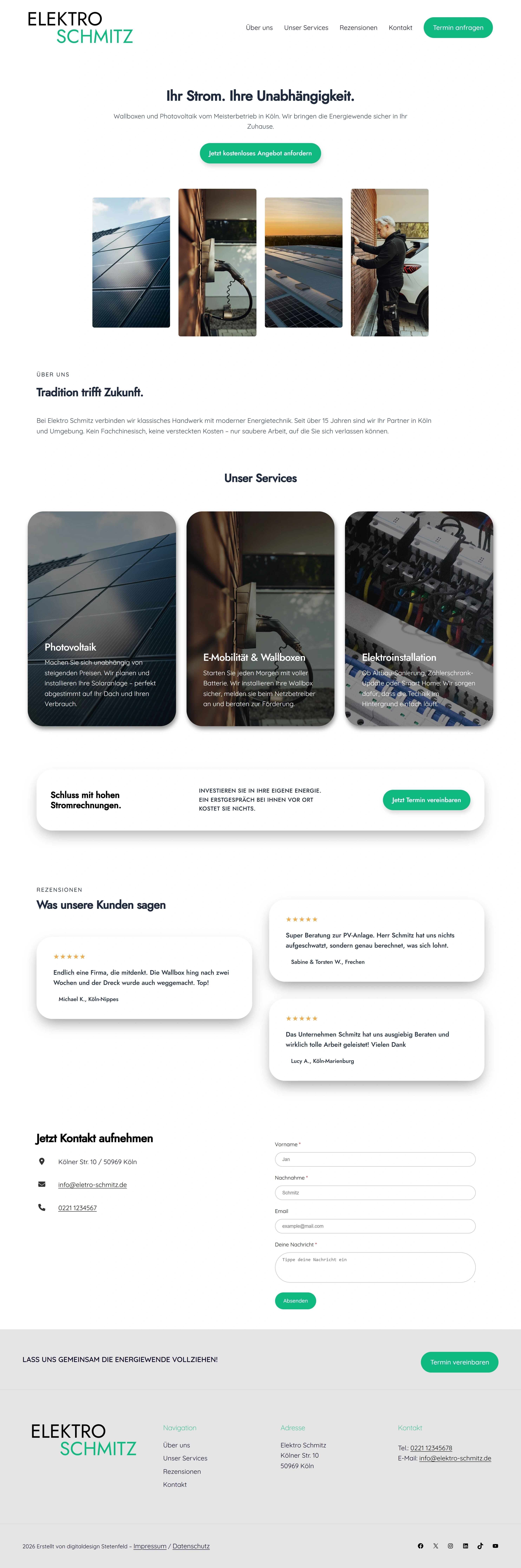 Webdesign Handwerk und Notdienst